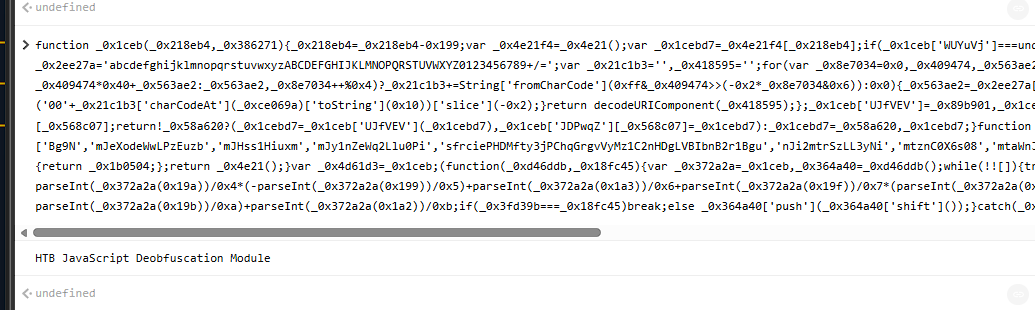 Running obfuscated script output
