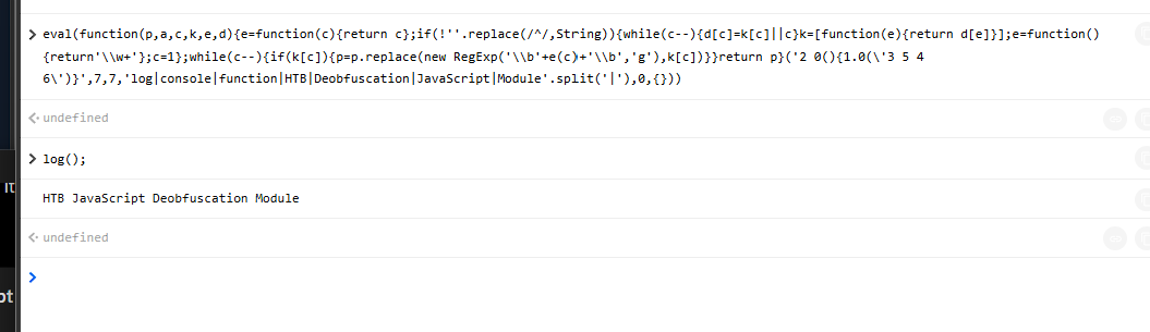 Packed JavaScript output