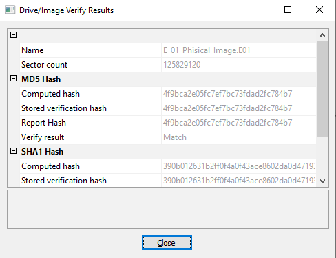Creating a Forensic Image with FTK Imager screenshot