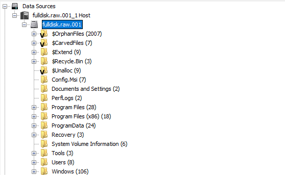 Disk Forensics screenshot