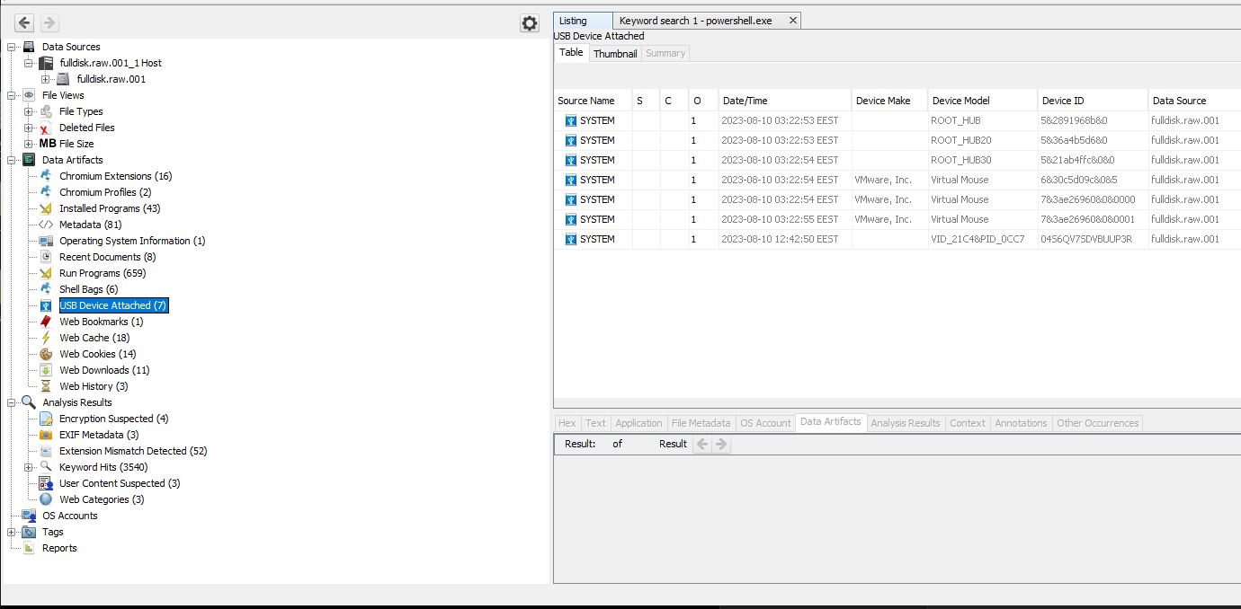 Disk Forensics screenshot