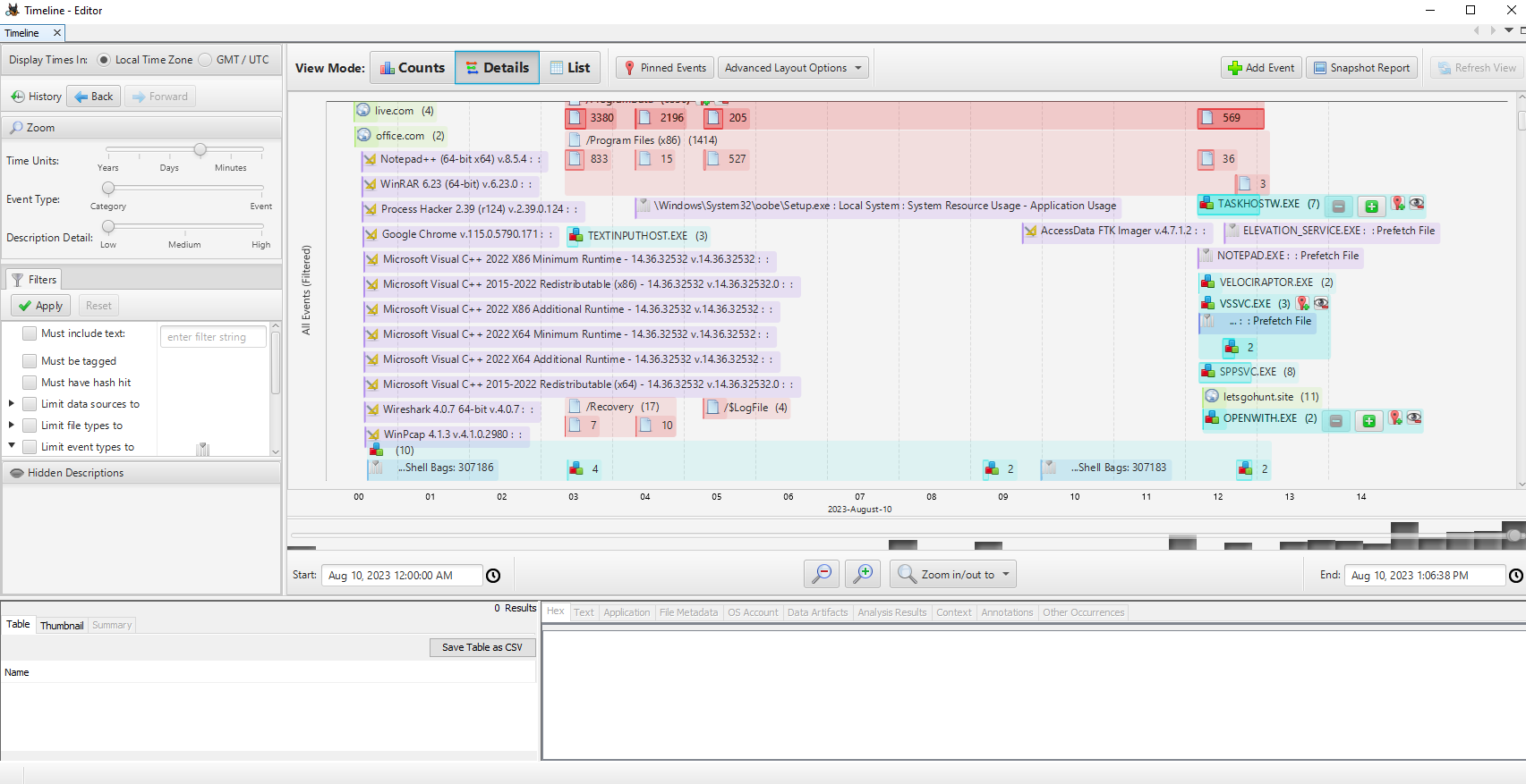Disk Forensics screenshot