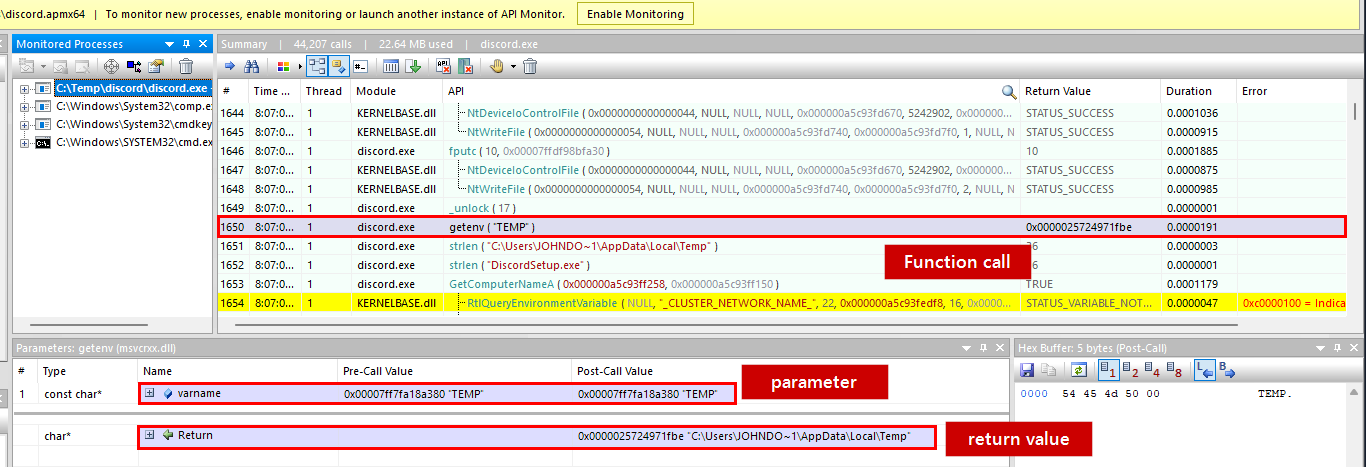 API Monitor Files screenshot