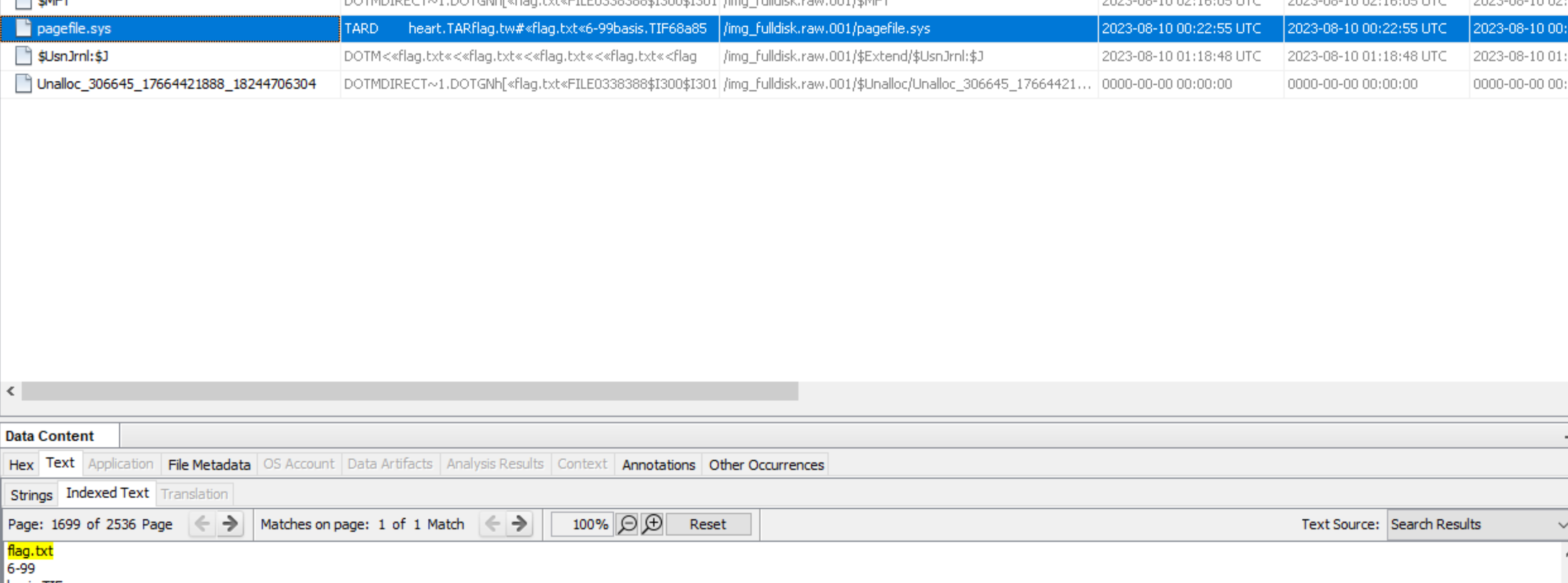 Pagefile Recovery screenshot