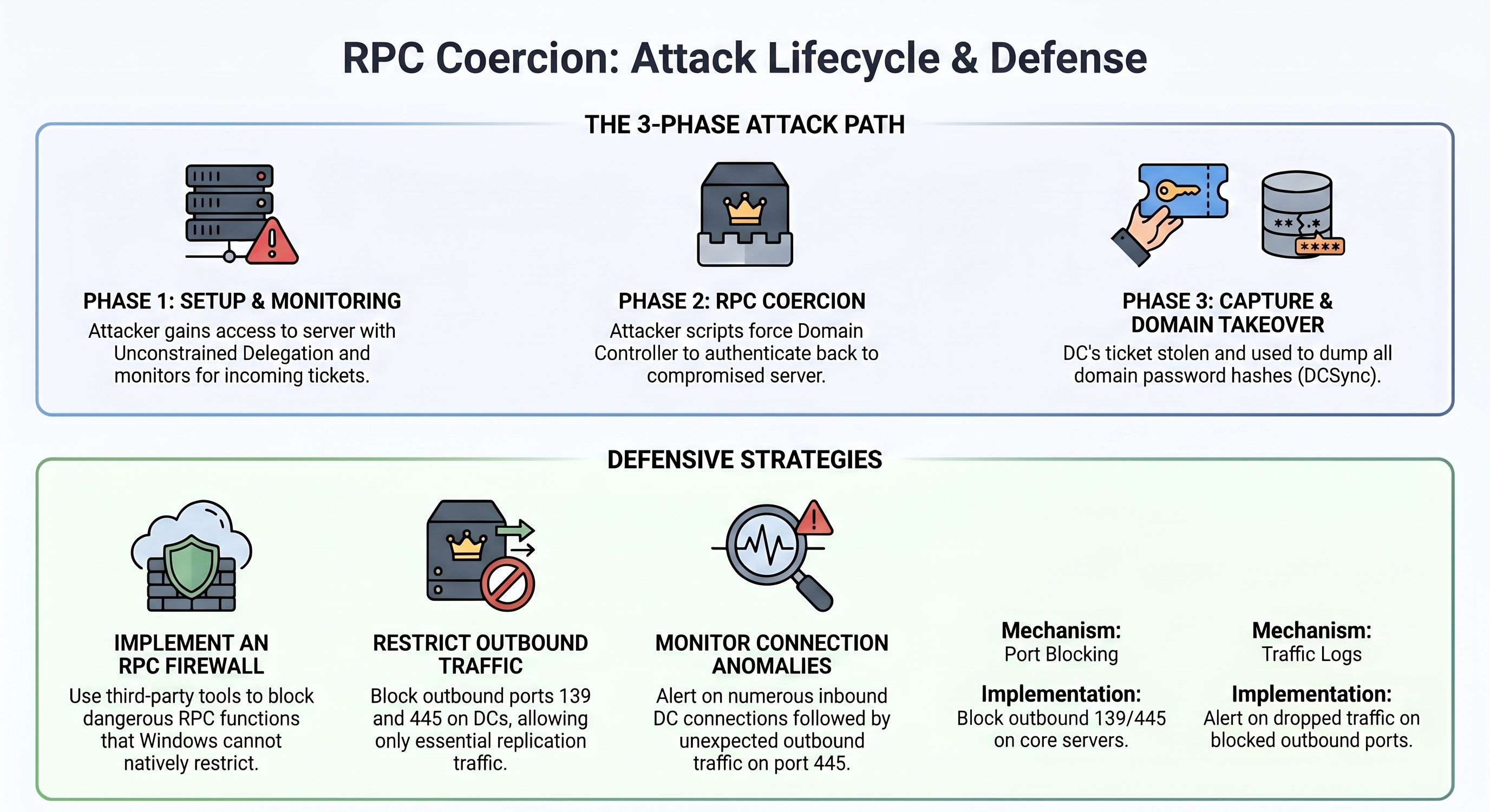 Coercion and unconstrained delegation reference