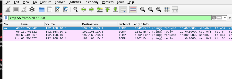Large ICMP packets carrying tunneled data